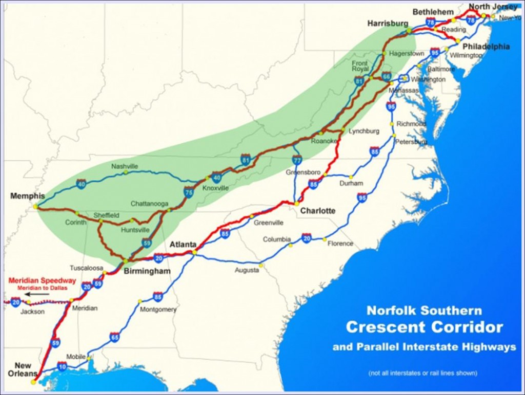 Region Served by Valley Corridor